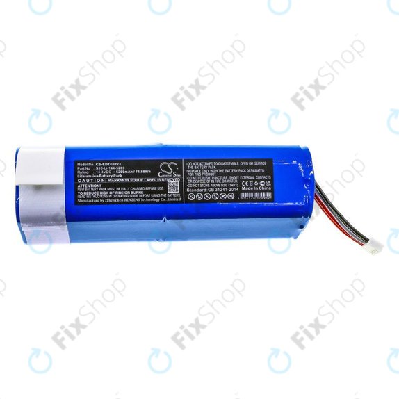 Ecovacs Deebot Ozmo-series, T-series, N-series, Yeedi Vac 2 Pros - Akku Batterie S10-Li-144-5200 Li-Ion 14.4V 5200mAh HQ