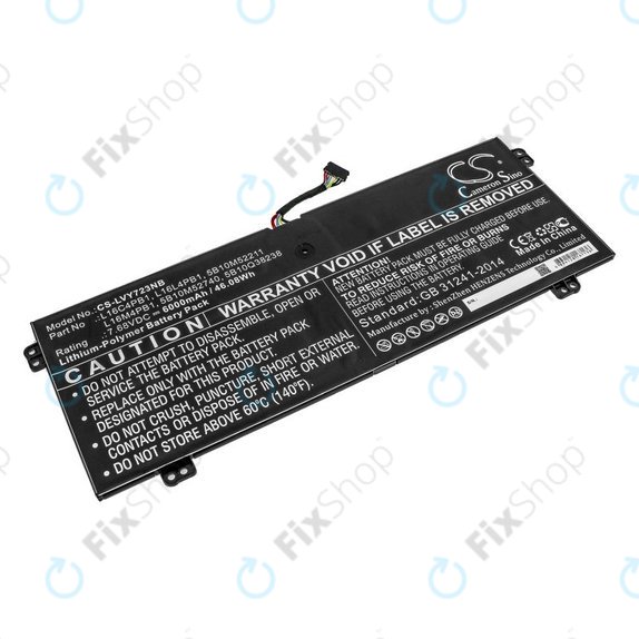Ladegerät für Lenovo Yoga 720-13, 730-13, 6000mAh, Li-Pol, 7.68V, L16L4PB1, HQ