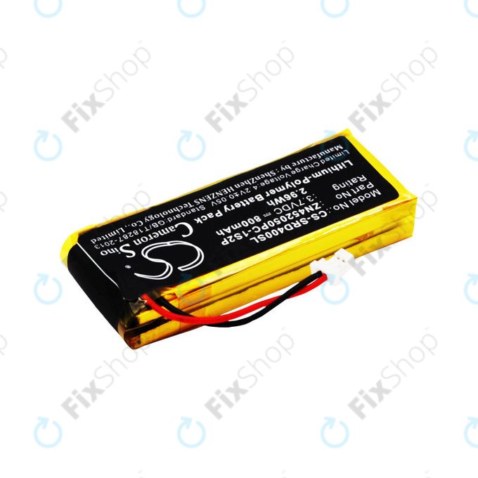 Batterie für Cardo Scala Rider G4, 800mAh, Li-Pol, 3.7V, ZN452050PC-1S2P, HQ