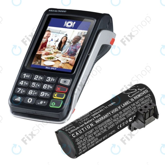 Akku batterie für Ingenico Move 5000, 3000mAh, Li-Ion, 3.7V, F26402376, HQ
