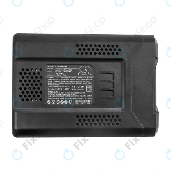 Akku batterie für Greenworks Pro 80V, Cramer 82V, Stiga Combi, Stiga Multiclip, 2000mAh, Li-Ion, 80V, 2901302, HQ