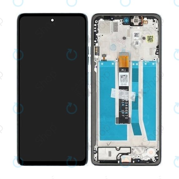 Motorola Moto G75 5G - LCD Display + Touchscreen Front Glas + Rahmen (Succulent Green) - 5D68C29068 Genuine Service Pack
