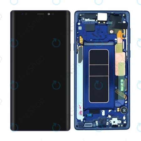 Samsung Galaxy Note 9 N960U - LCD Display + Touchscreen Front Glas + Rahmen (Ocean Blue) - GH97-22269B, GH97-23737B, GH97-22270B Genuine Service Pack