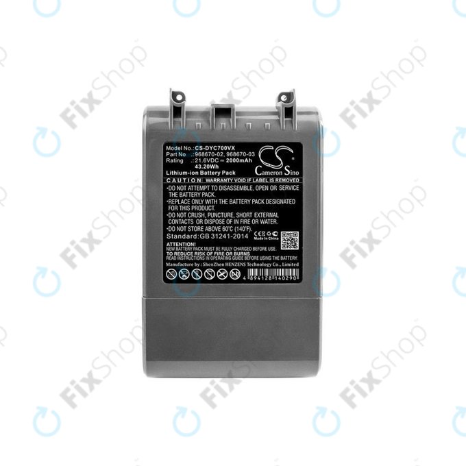 Dyson V7 - Akku Batterie 968670-02, 968670-03 Li-Ion 21.6V 2000mAh HQ