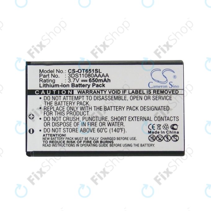 Akku batterie für Alcatel Lollipops, 650mAh, Li-Ion, 3.7V, 3DS11080AAAA, HQ