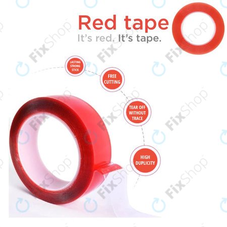 Magic RED Tape - Doppelseitiges Klebeband - 6mm x 25m (Transparent)