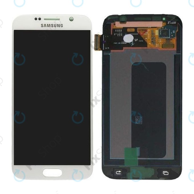 Samsung Galaxy S6 G920F - LCD Display + Touchscreen Front Glas (White Pearl) - GH97-17260B Genuine Service Pack