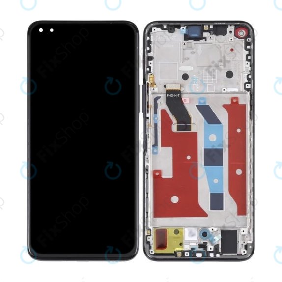 Huawei Nova 8i NEN-L22 NEN-LX1 - LCD Display + Touchscreen Front Glas + Rahmen (Starry Black) TFT