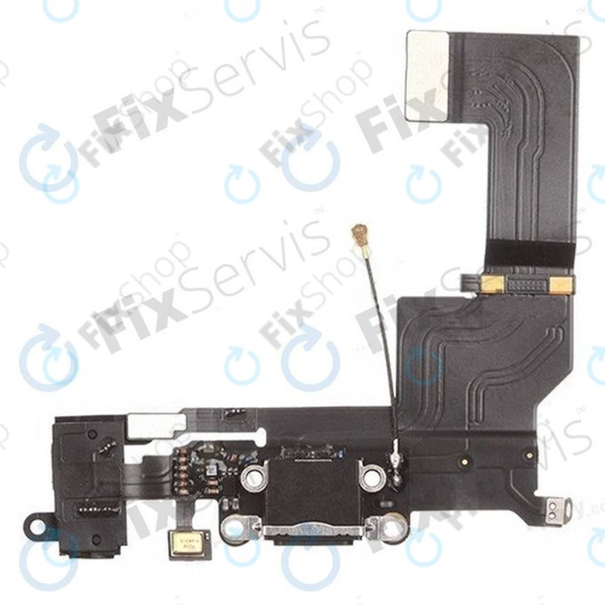 Apple iPhone 5S - Ladestecker Ladebuchse + Mikrofon + Klinke Stecker + Flex Kabel (Black)
