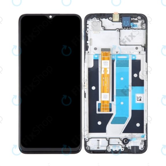 Oppo A78 4G CPH2565 - LCD Display + Touchscreen Front Glas + Rahmen (Mist Black) OLED