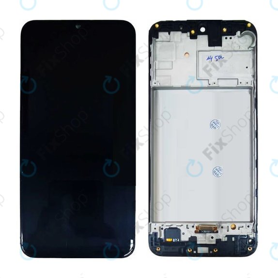 Samsung Galaxy M21 M215F - LCD Display + Touchscreen Front Glas + Rahmen (Black) TFT