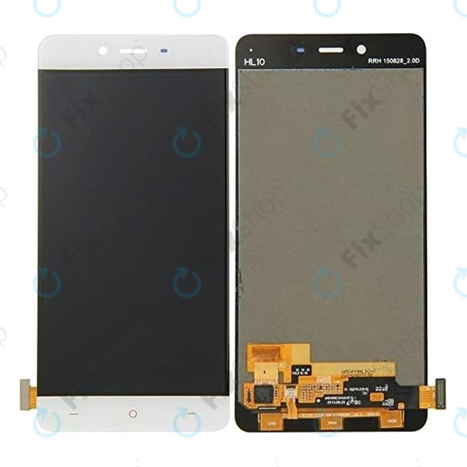 OnePlus X - LCD Display + Touchscreen Front Glas (White) TFT