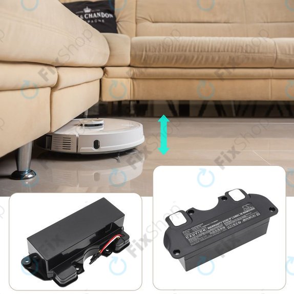 Akku batterie für ETA 4228 Navaggio Profi, 5200mAh, Li-Ion, 14.4V, 4228 00100, HQ