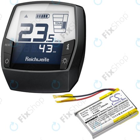 Batterie für Bosch Bdu3xx, Bosch Intuvia Display, 250mAh, Li-Pol, 3.7V, 502030, HQ