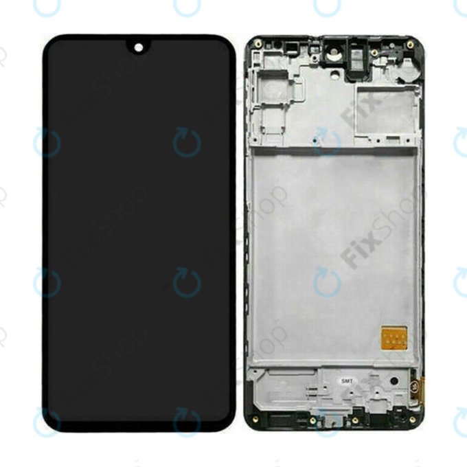 Samsung Galaxy M31s M317F - LCD Display + Touchscreen Front Glas + Rahmen (Mirage Black) - GH81-13736A, GH82-23774A, GH82-24114A Genuine Service Pack