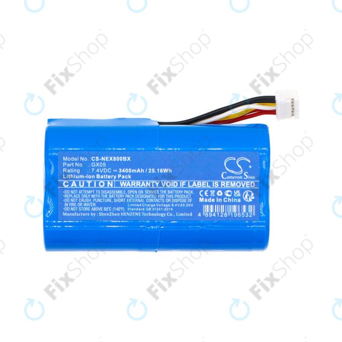 Batterie für NEXGO N86, 3400mAh, Li-Ion, 7.4V, GX05, HQ