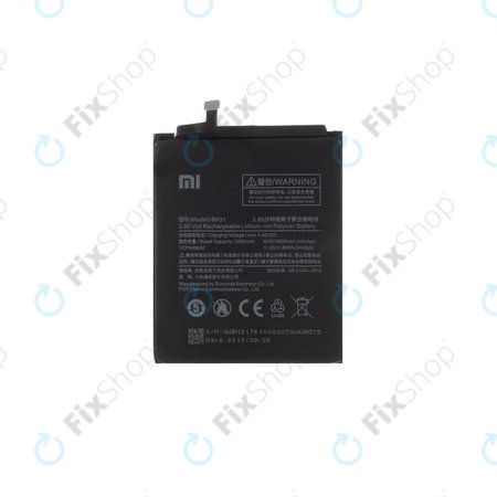 Xiaomi Redmi Note 5A, Redmi S2 (Redmi Y2) - Akku Batterie BN31 3080mAh - 46BN31G05014 Genuine Service Pack