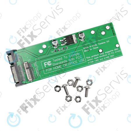 Apple MacBook Air 11" A1465, Air 13" A1466, Pro 13" A1425, Pro 15" A1398 (Mid 2012, Late 2012) - SSD-Ersatz-SATA-Adapter