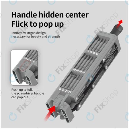 Kingsdun - Präzisionsset mit Schraubendreher und Bits 44in1