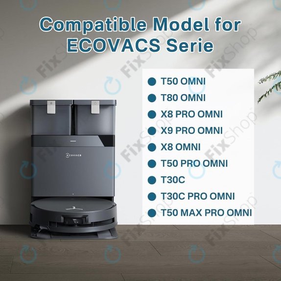 Staubbeutel, 4 Stk. für Ecovacs Deebot T30c, T50-series, T80-series, X8-series, X9 Pro-series