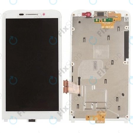 Blackberry Z30 - LCD Display + Touchscreen Front Glas + Rahmen (White) TFT