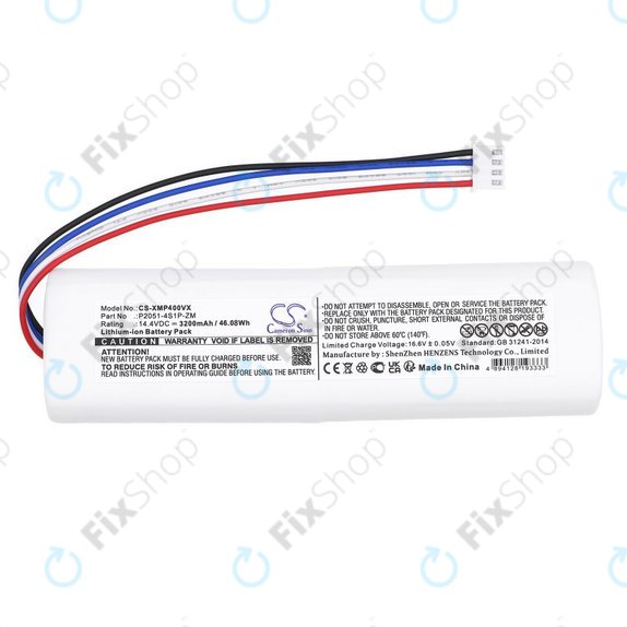 Akku batterie für Xiaomi Mi Robot Vacuum Mop 2, Mijia Sweeping Vacuum Cleaner 2C, 3200mAh, Li-Ion, 14.4V, P2051-4S1P-ZM, HQ
