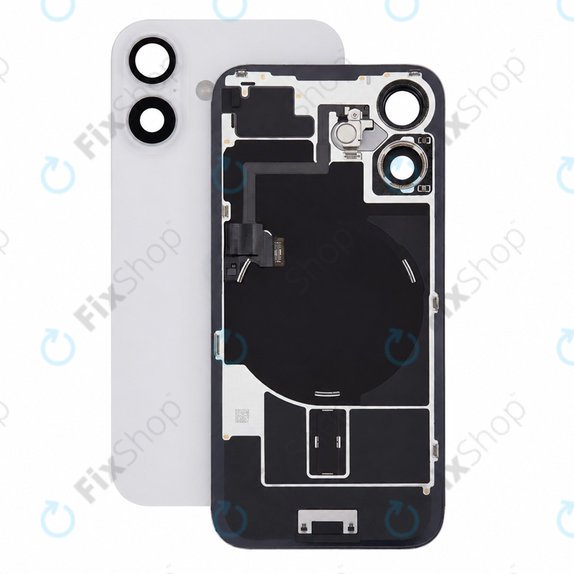 Glas der Rückabdeckung für iPhone 16, White, Pulled A