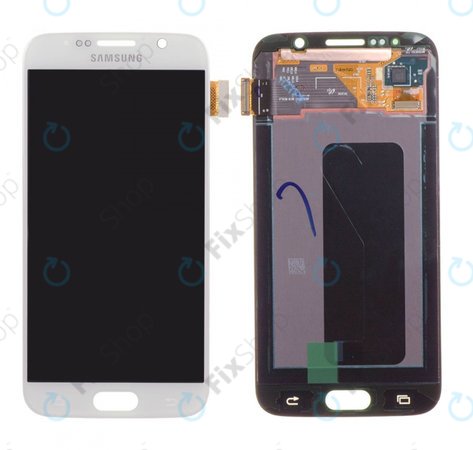 Samsung Galaxy S6 G920F - LCD Display + Touchscreen Front Glas (White Pearl) - GH97-17260B Genuine Service Pack