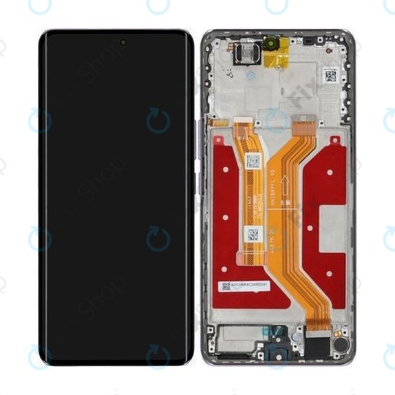 Honor Magic7 Lite - LCD Display + Touchscreen Front Glas + Rahmen (Titanium Purple) - 0235AMMP Genuine Service Pack
