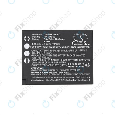 Batterie für Fujifilm Finepix Hs30, X-T30, 1230mAh, Li-Ion, 7.4V, NP-W126S, HQ