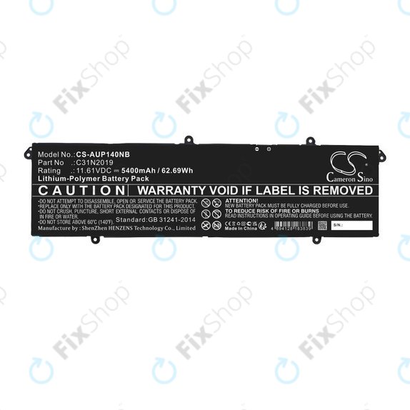 Akku batterie für Asus VivoBook Pro 14, 14X, 15 OLED, 5400mAh, Li-Pol, 11.61V, C31N2019, HQ