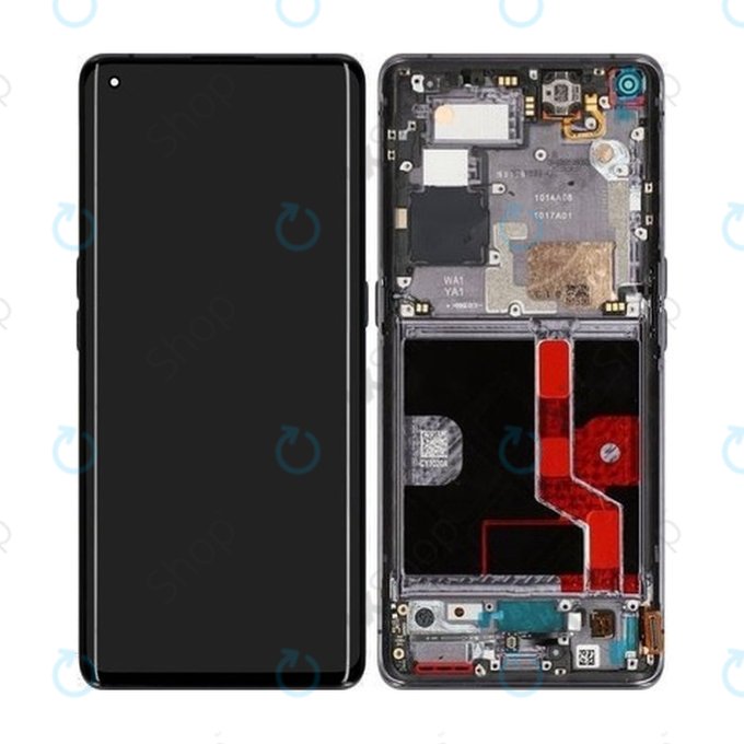 Oppo Find X2 Pro - LCD Display + Touch Screen + Frame (Black) - 4903839 Genuine Service Pack