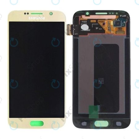 Samsung Galaxy S6 G920F - LCD Display + Touchscreen Front Glas (Gold Platinum) - GH97-17260C Genuine Service Pack