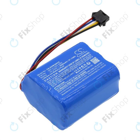 Akku batterie für Ecovacs Winbot X, WA30, WA50, 2600mAh, Li-Ion, 22.2V, S07-Li-222-3000, HQ