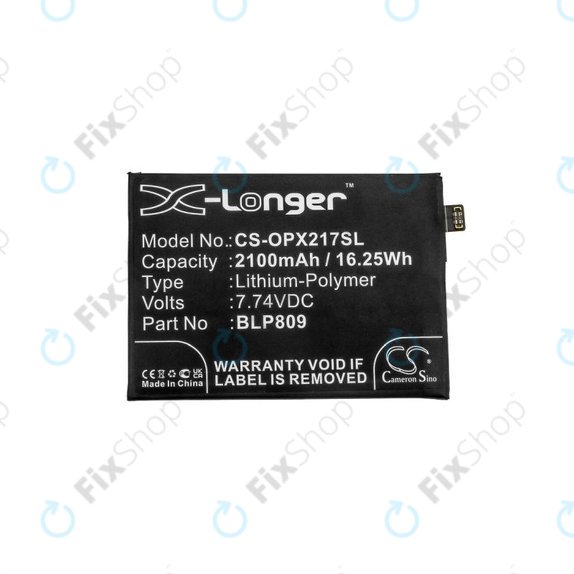 Realme Q2 Pro RMX2173, GT Master 5G RMX3363 - Akku Batterie BLP809 2100mAh HQ