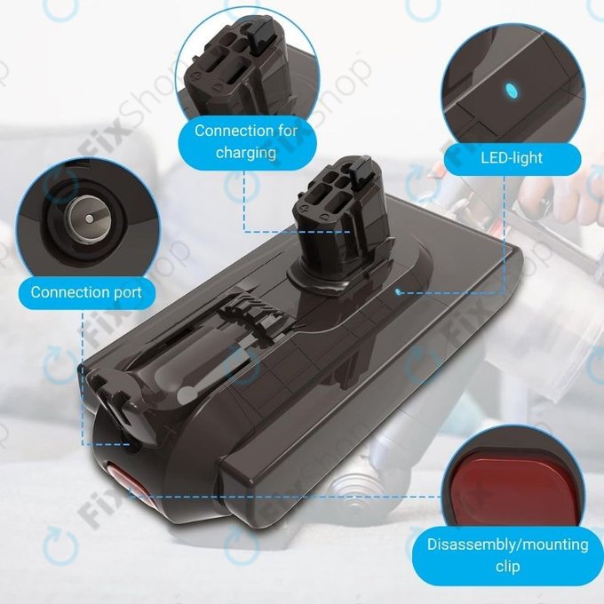 Dyson V11, V15 - Akku Batterie SV15, SV18, 970938-01 Li-Ion 25.2V 4500mAh