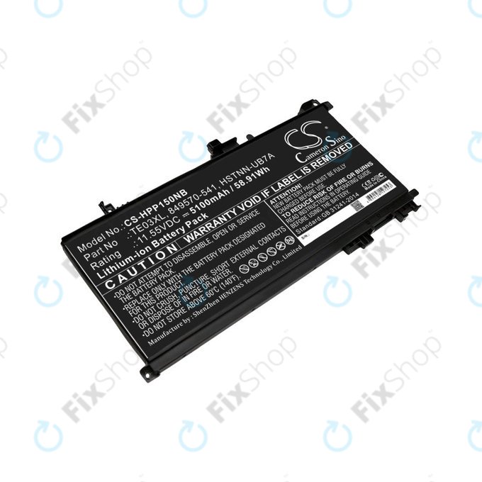 Batterie für HP Omen 15, Pavilion 15, WASD 15, 5100mAh, Li-Ion, 11.55V, TE03XL, HQ