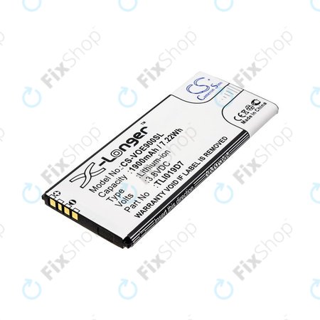 Akku batterie für Alcatel 1 Dual Sim, TCL 5033, Vodafone VFD, Telstra, 1900mAh, Li-Ion, 3.8V, TLI019D7, HQ