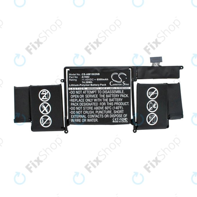 Apple MacBook Pro 13" A1502 (Early 2015) - Akku Batterie A1582 6500mAh HQ