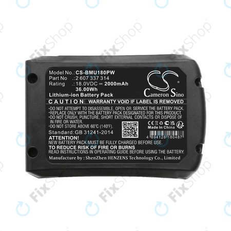 Bosch 18V - Akku Batterie 2 607 337 314 Li-Ion 18.0V 2000mAh HQ
