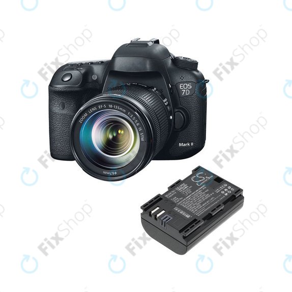 Akku batterie für Canon EOS 60D, 5D Mk II, 7D, 1800mAh, Li-Ion, 7.4V, LP-E6, HQ