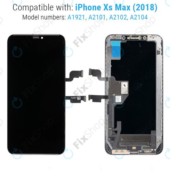 Display Hard OLED für iPhone XS Max, Touchscreen-Glas mit Rahmen, FixPremium