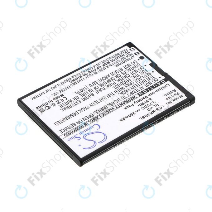 Akku batterie für Nokia N97 Mini, E5, E7, BLU Hero 2, 950mAh, Li-Ion, 3.7V, BL-4D, HQ