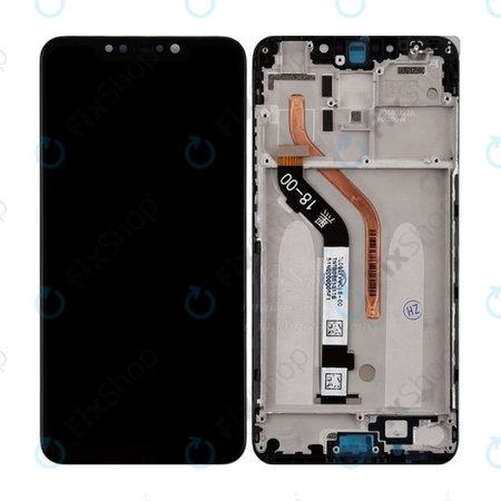 Xiaomi Pocophone F1 - LCD Display + Touchscreen Front Glas + Rahmen (Steel Blue) TFT