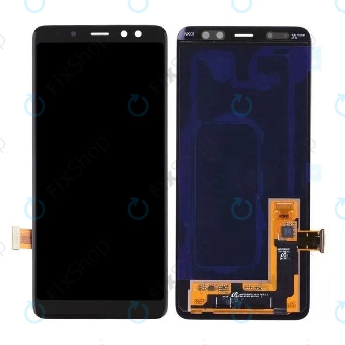 Samsung Galaxy A8 A530F (2018) - LCD Display + Touchscreen Front Glas (Black) - GH97-21406A, GH97-21529A Genuine Service Pack