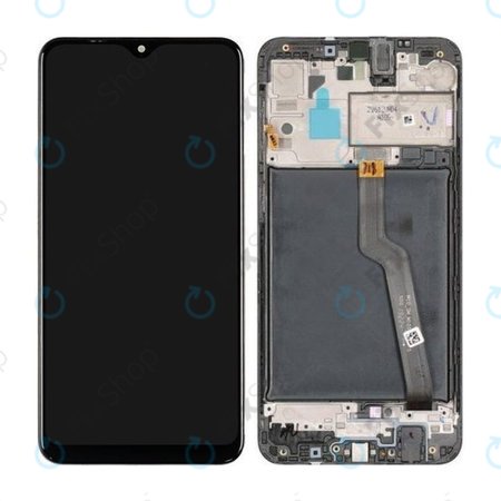 Samsung Galaxy A10 A105F, M10 M105F - LCD Display + Touchscreen Front Glas + Rahmen (Black) - GH82-20227A, GH82-20322A Genuine Service Pack