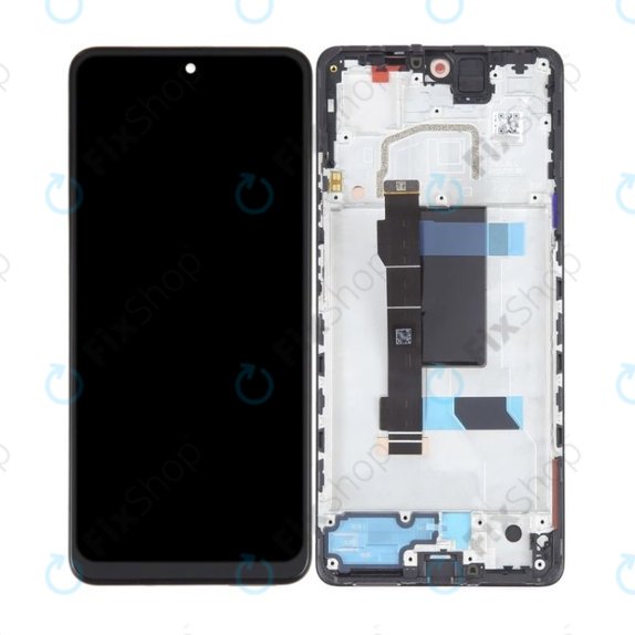 Xiaomi Redmi Note 12 Pro 5G - LCD Display + Touchscreen Front Glas + Rahmen (Midnight Black) TFT
