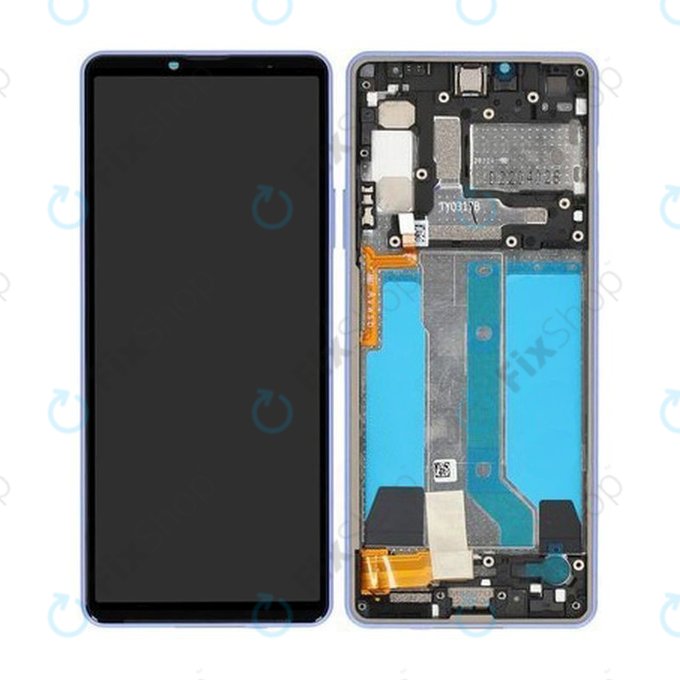 Sony Xperia 10 IV XQCC54 - LCD Display + Touchscreen Front Glas + Rahmen (Lavender) - A5047176A Genuine Service Pack