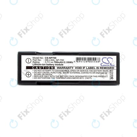 Batterie für Minolta Dg-X50-K, Pentax Optio Z10, Samsung L77, Sanyo, 700mAh, Li-Ion, 3.7V, NP-700, HQ