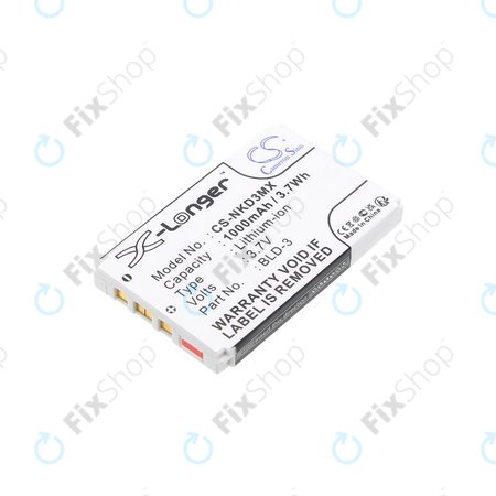 Akku batterie für Nokia 7250i, 6610, 6585, 6560, 6200, 6220, 1000mAh, Li-Ion, 3.7V, BLD-3, HQ
